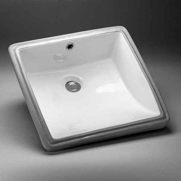 American Imaginations 17-in. W 17-in. D CUPC Certified Square Undermount Sink In White Color AI-31761